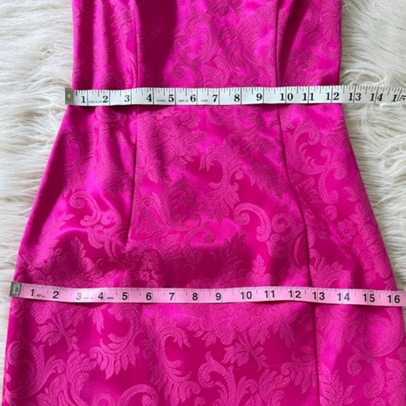 GUNNE SAX Jessica McClintock Vintage Hot Pink Barbie Core Prom Dress 5/6 - Picture 9 of 11
